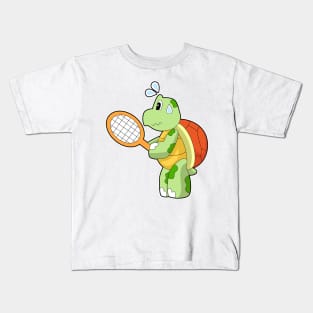 Turtle Tennis Tennis racket Kids T-Shirt